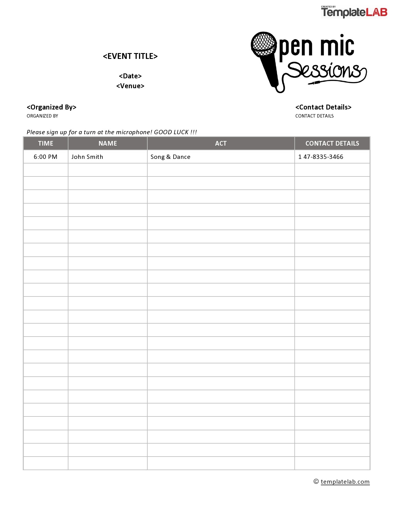 40 Sign Up Sheet Sign In Sheet Templates Word Excel 