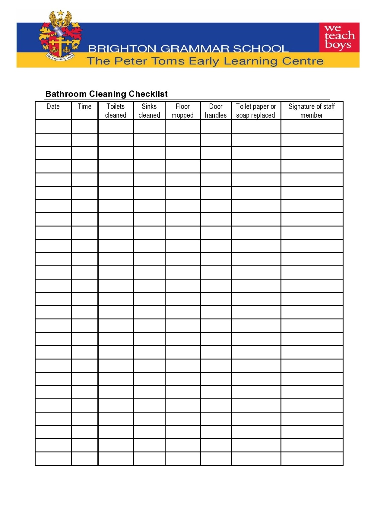 42 Printable Bathroom Cleaning Checklists Word PDF Excel 42 Printable Bathroom Cleaning Checklists Word PDF Excel