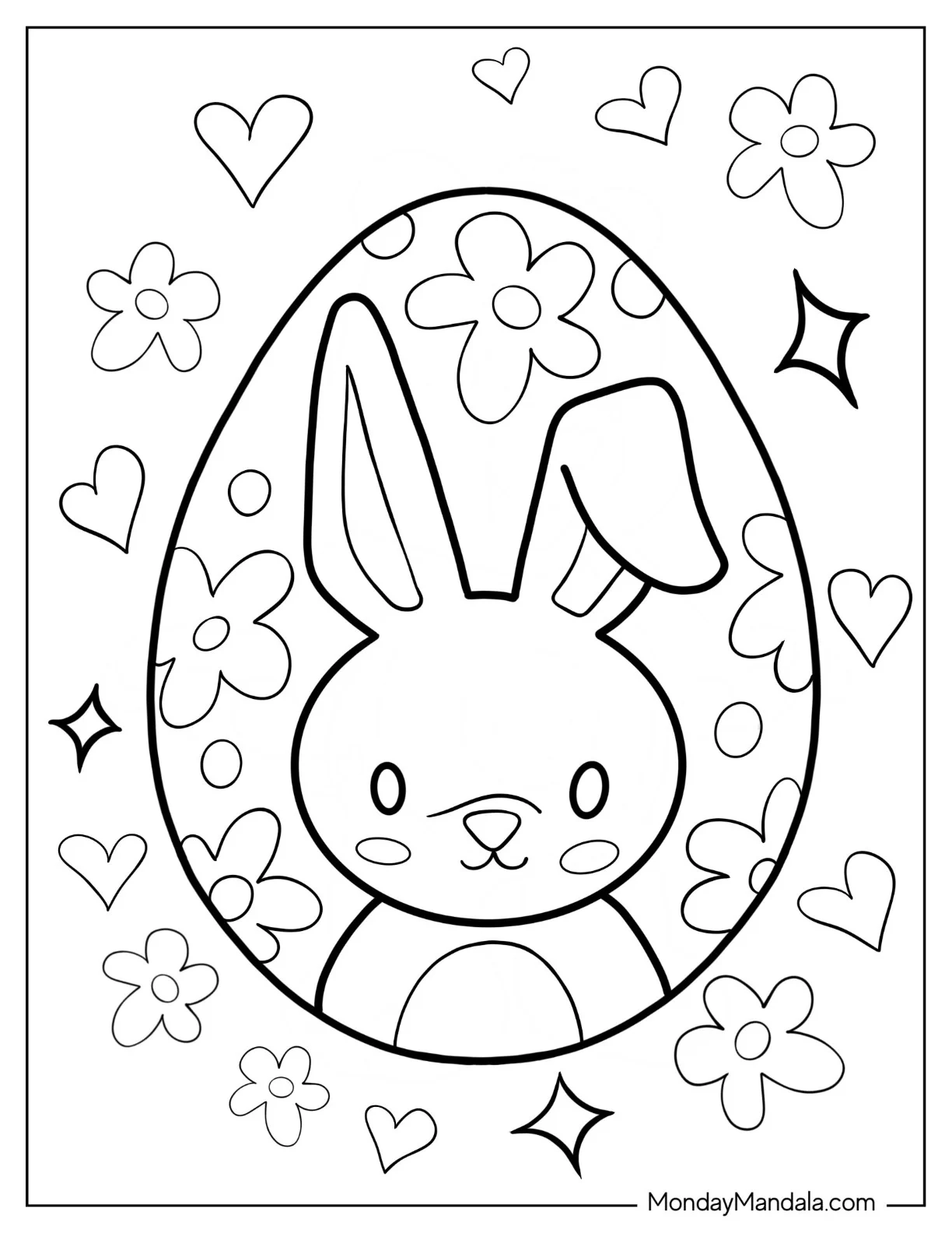 43 Easter Egg Coloring Pages Free PDF Printables 