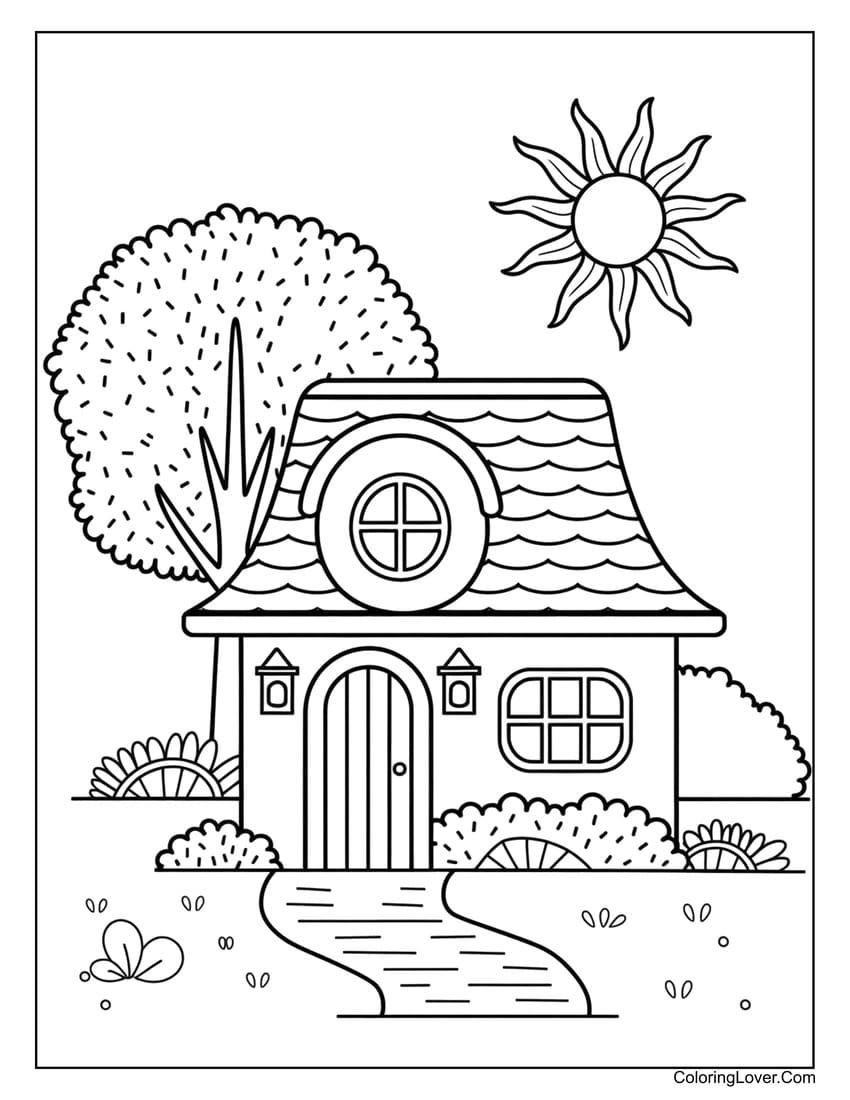 House Coloring Sheets Printable