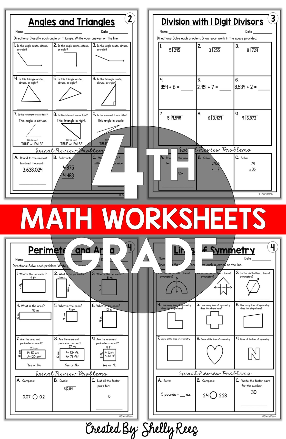 Printable Homework Sheets For 4th Graders