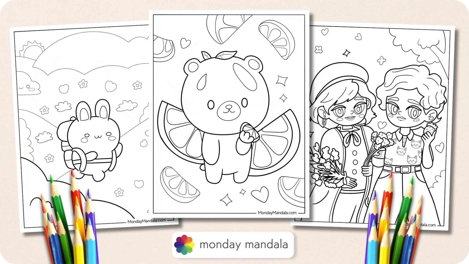 50 Cute Coloring Pages Free PDF Printables 