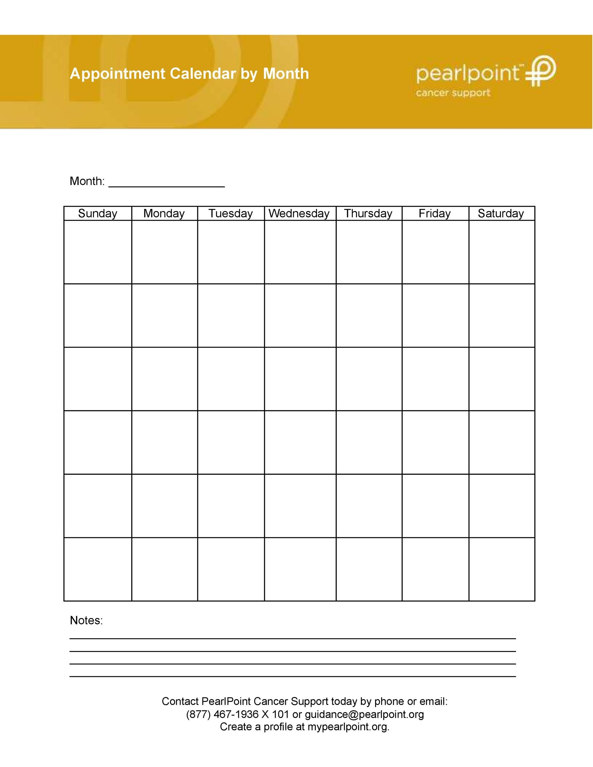 50 Printable Appointment Schedule Templates Appointment Calendars 