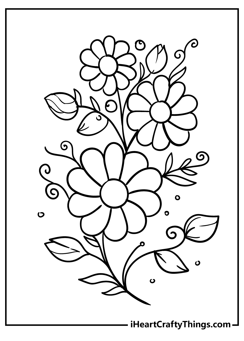 Flower Coloring Sheets Free Printable