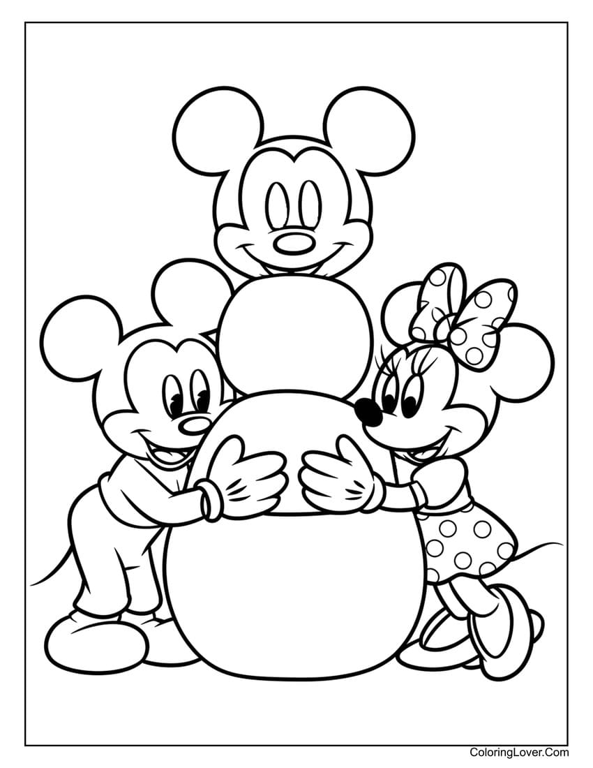 Minnie Mouse Coloring Sheets Printable