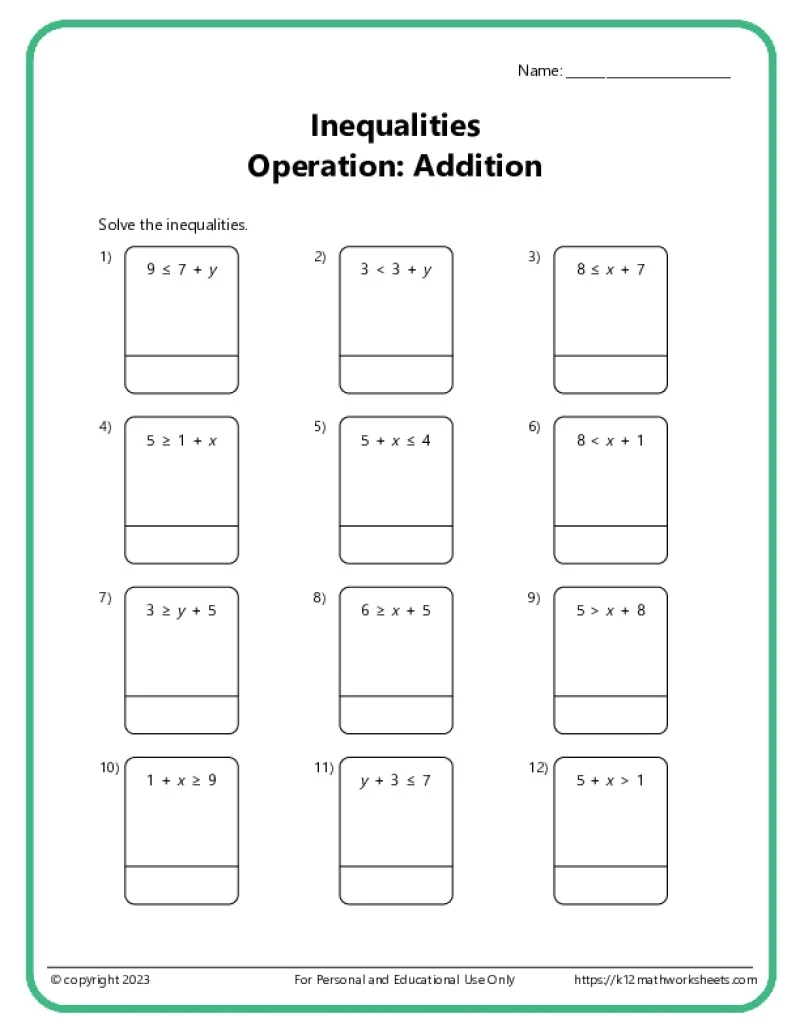 Free Printable Worksheets For Sixth Graders