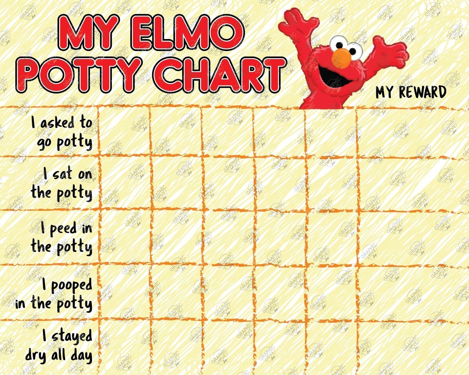 Free Printable Elmo Potty Training Chart