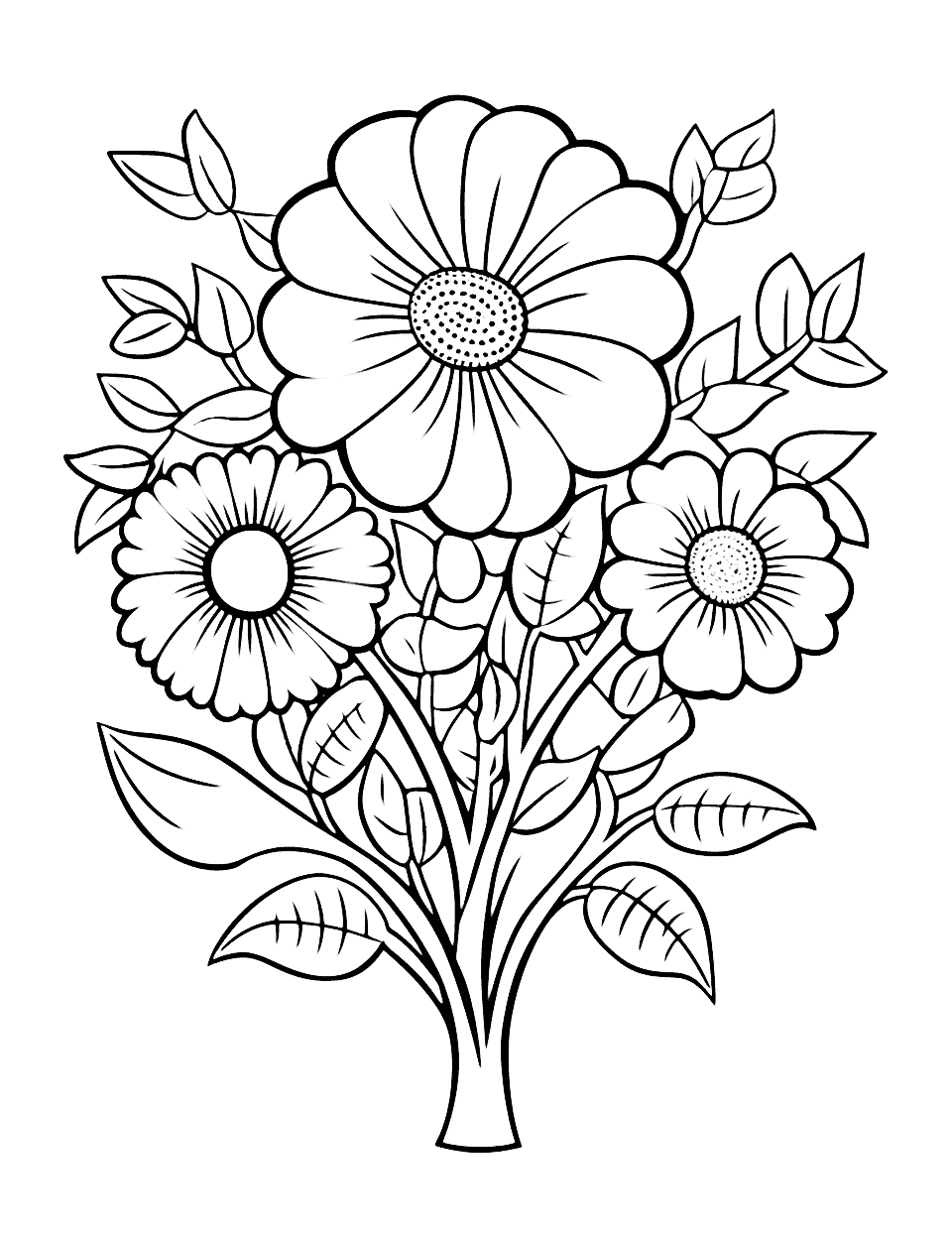 75 Flower Coloring Pages Free Cute Sheets