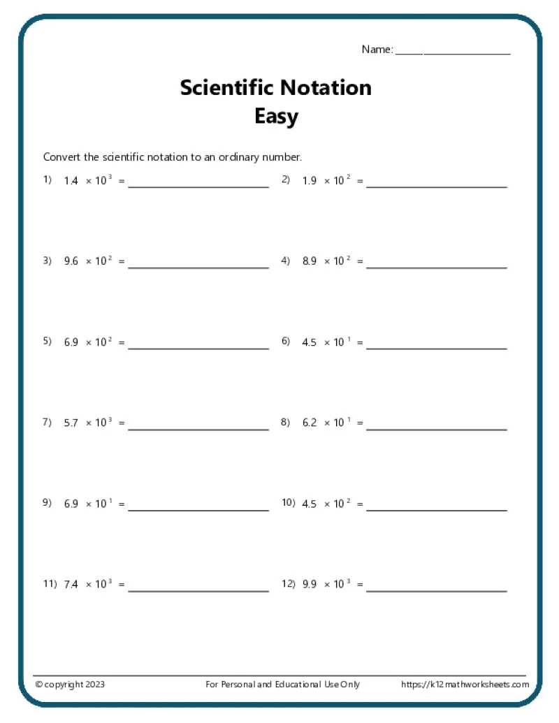8th Grade Algebra Worksheets
