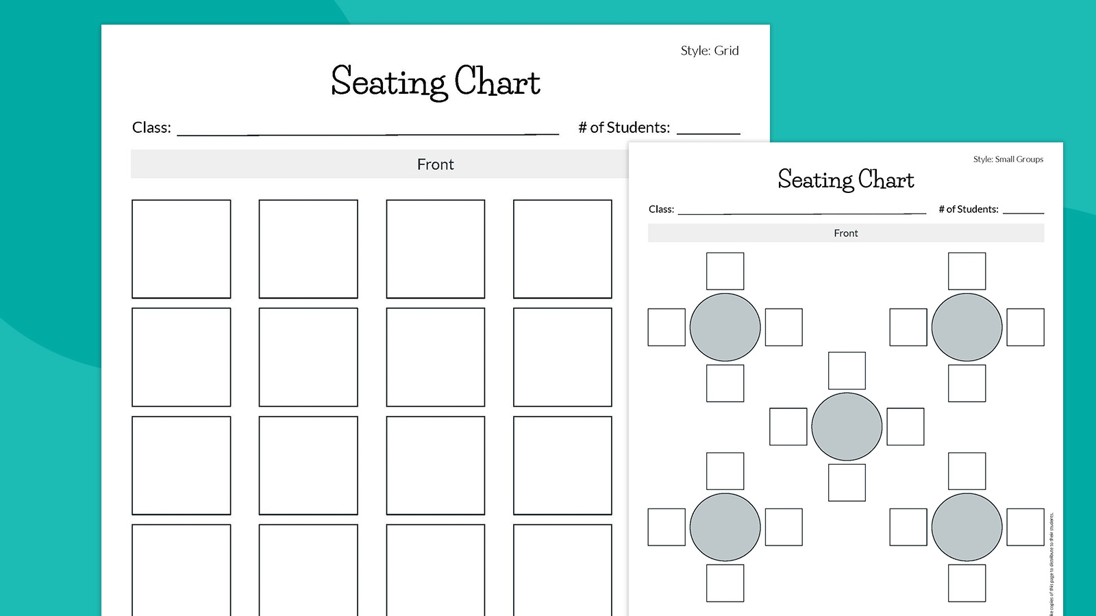 Classroom Seating Chart Printable