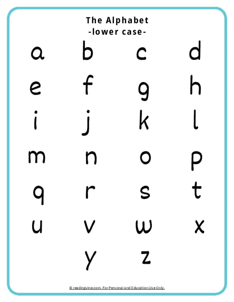 ABC Chart Alphabet Printable Free Resources
