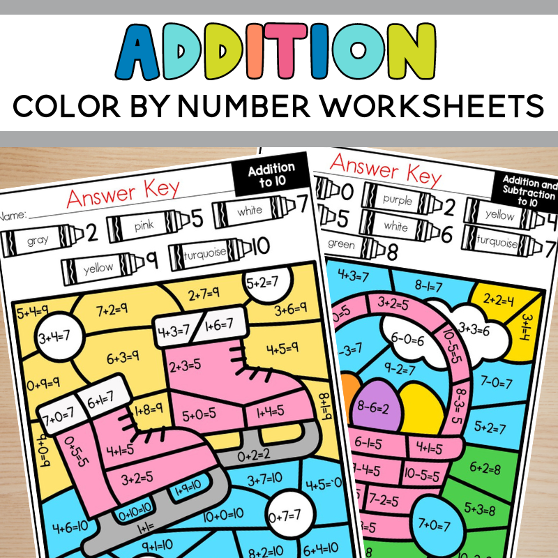 Color By Number Worksheets Free Printable