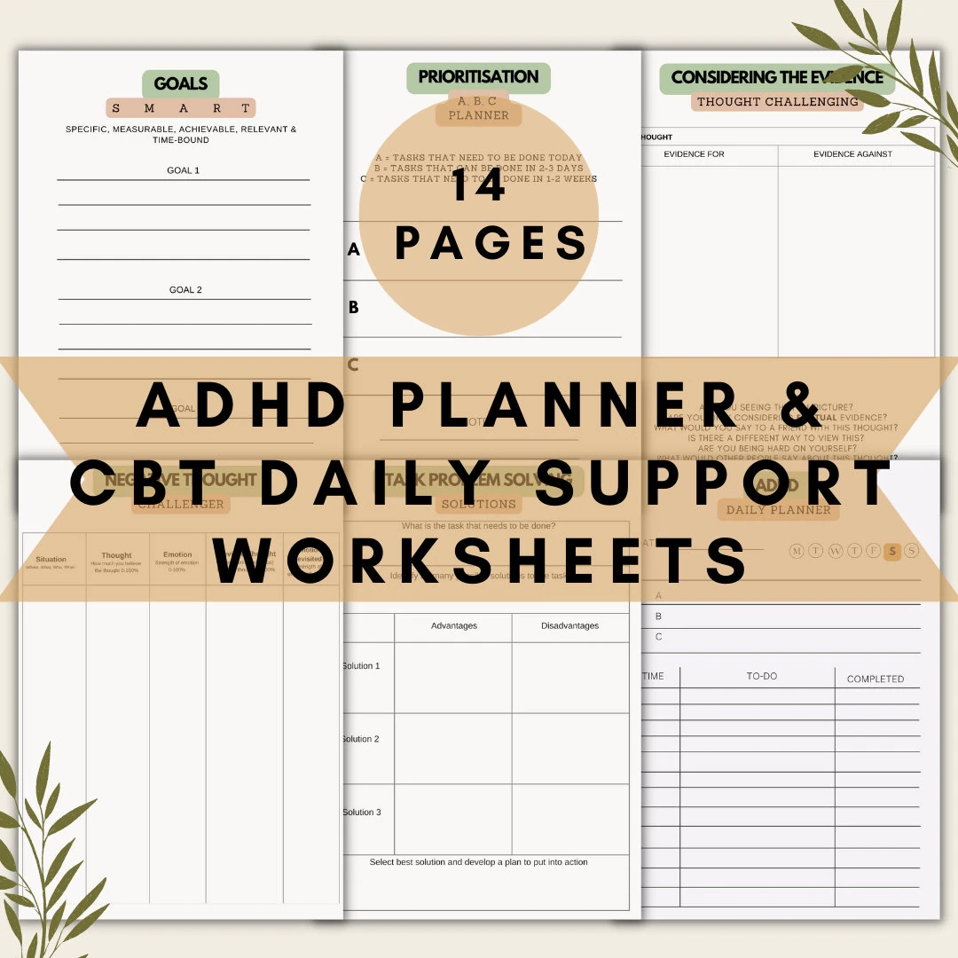 Printable Adhd Worksheets For Adults
