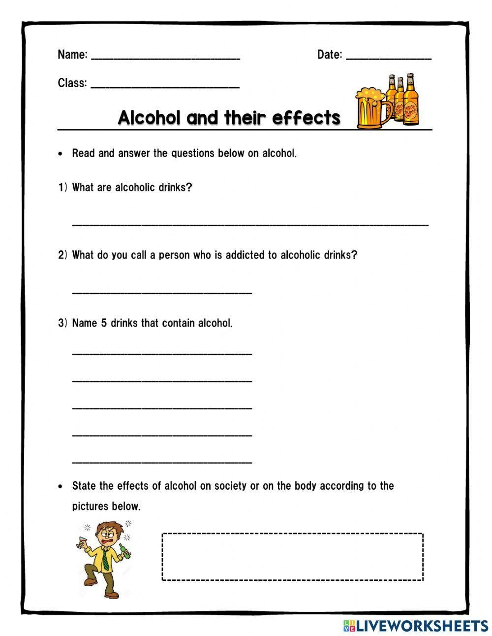 Alcohol And Its Effect Worksheet Worksheets Library Alcohol And Its Effect Worksheet Worksheets Library