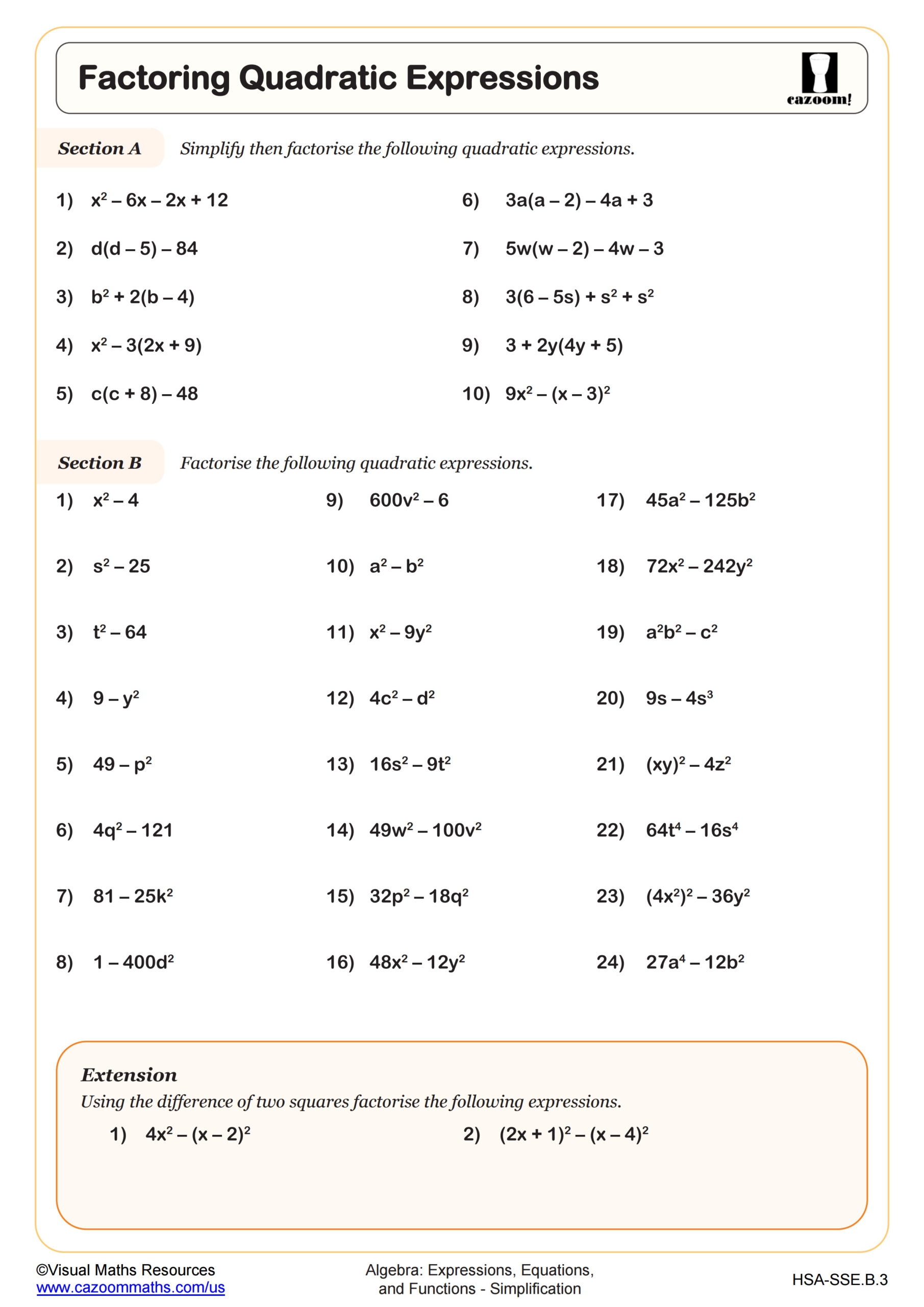 Algebra 1 Worksheets With Answers PDF Printable Algebra 1 Math Worksheets