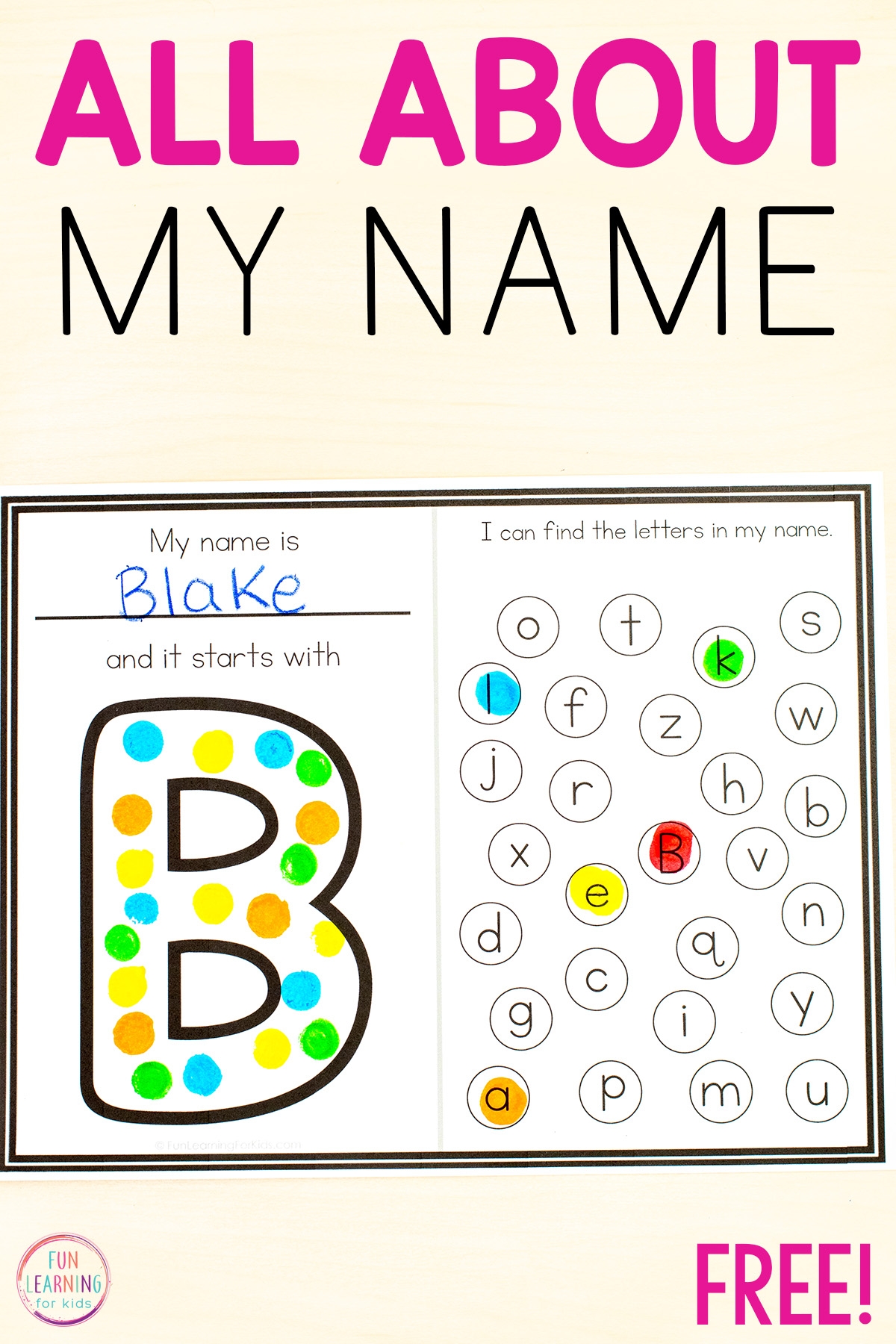 Letters In My Name Worksheet Printable