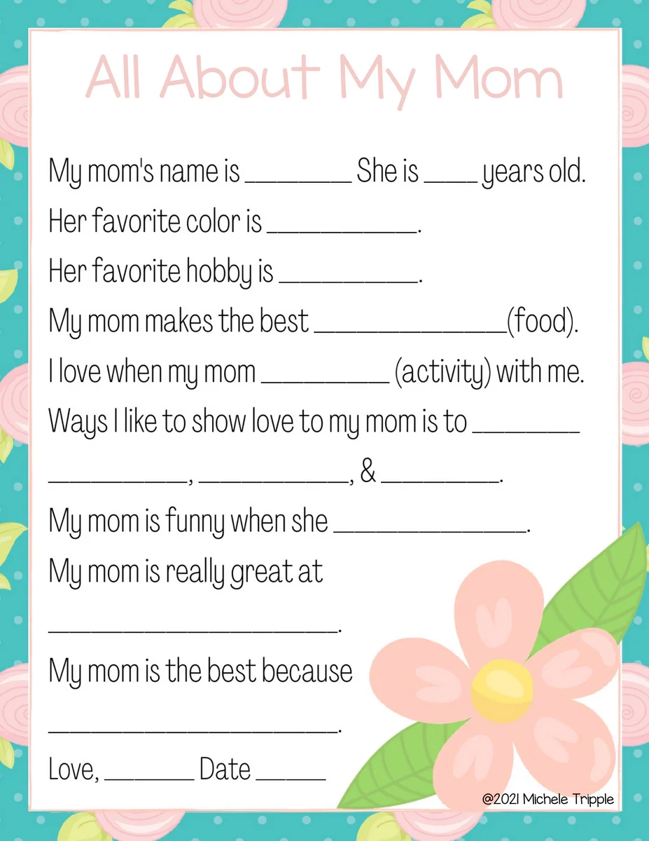 All About Mom Printable MicheleTripple