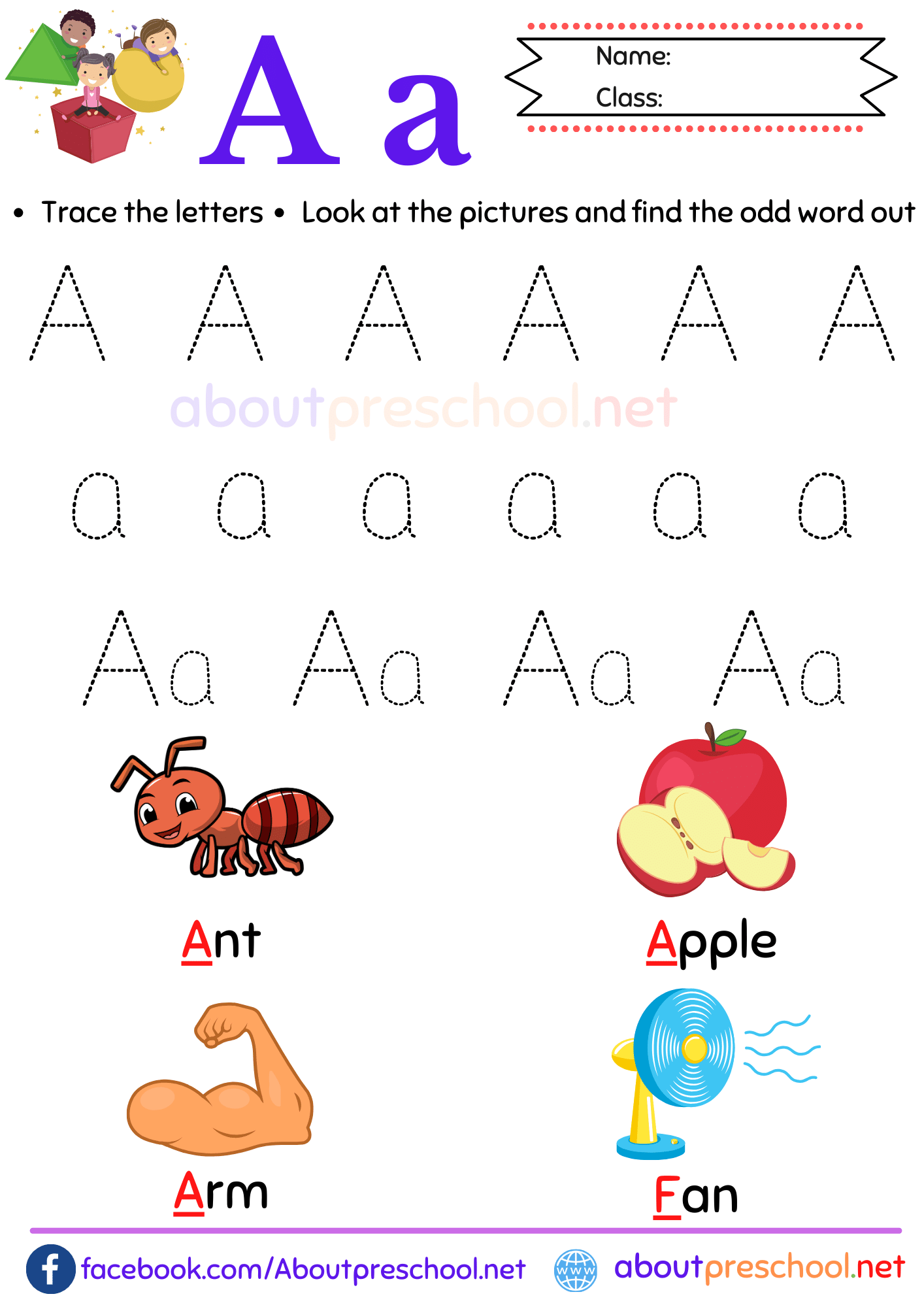 Preschool Letter Worksheets Free Printable