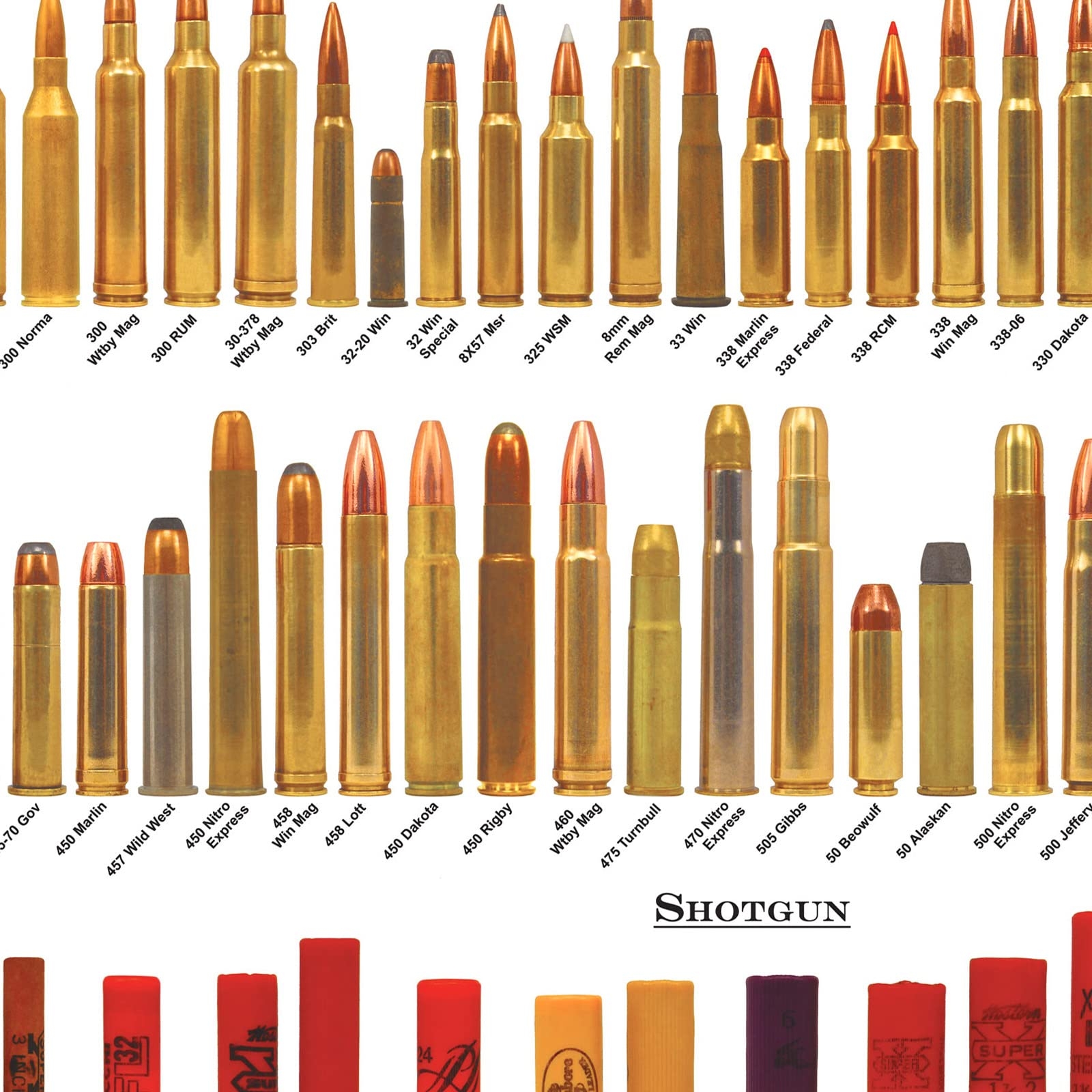 Printable Bullet Size Chart