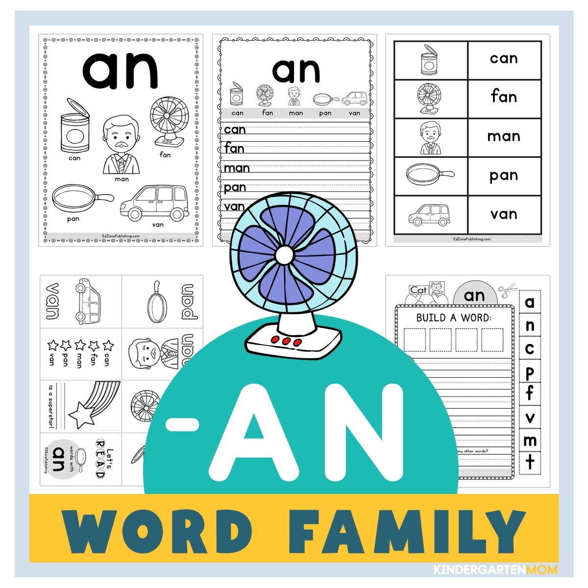 AN Word Family Worksheets Kindergarten Mom AN Word Family Worksheets Kindergarten Mom