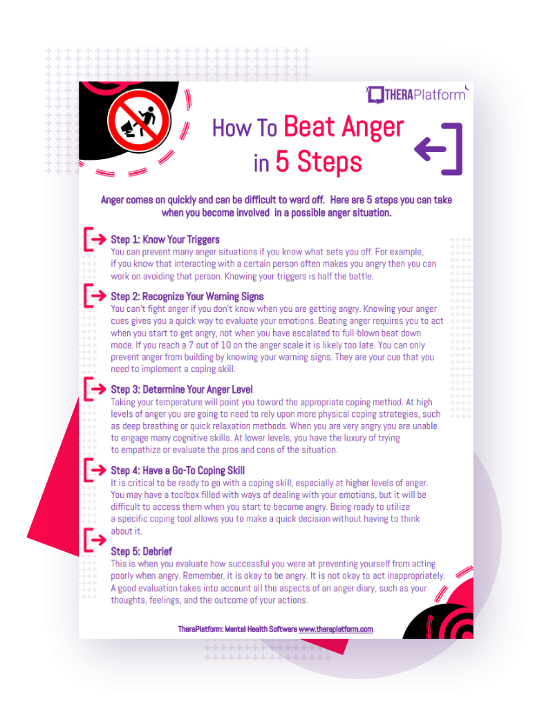 Anger Management Worksheets