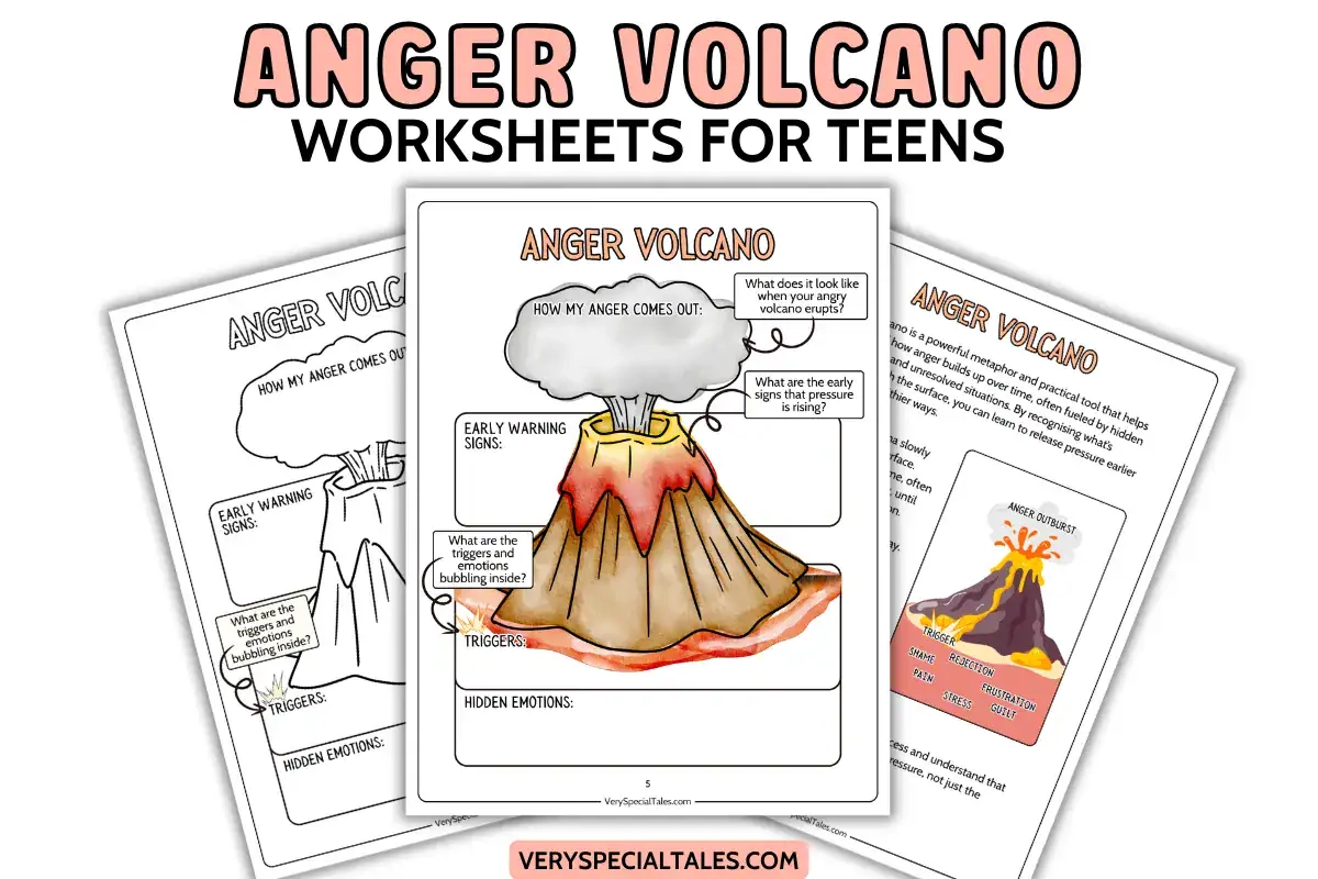 Printable Anger Volcano Worksheet