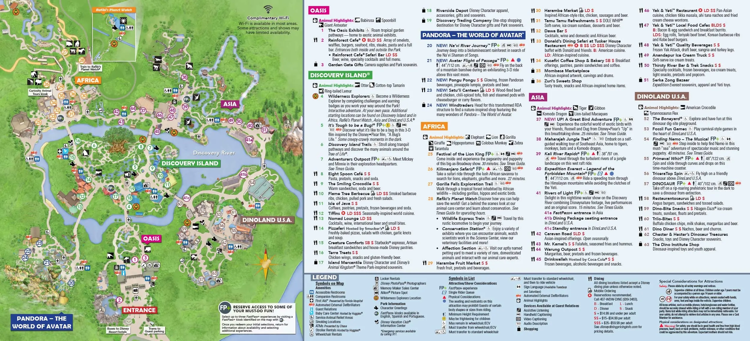 Animal Kingdom Map Walt Disney World Disney Dream Co