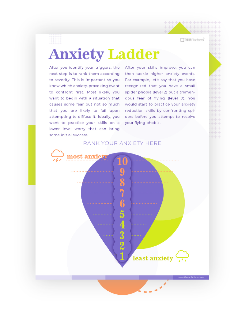 Printable Fear Ladder Worksheet Printable Fear Ladder Worksheet