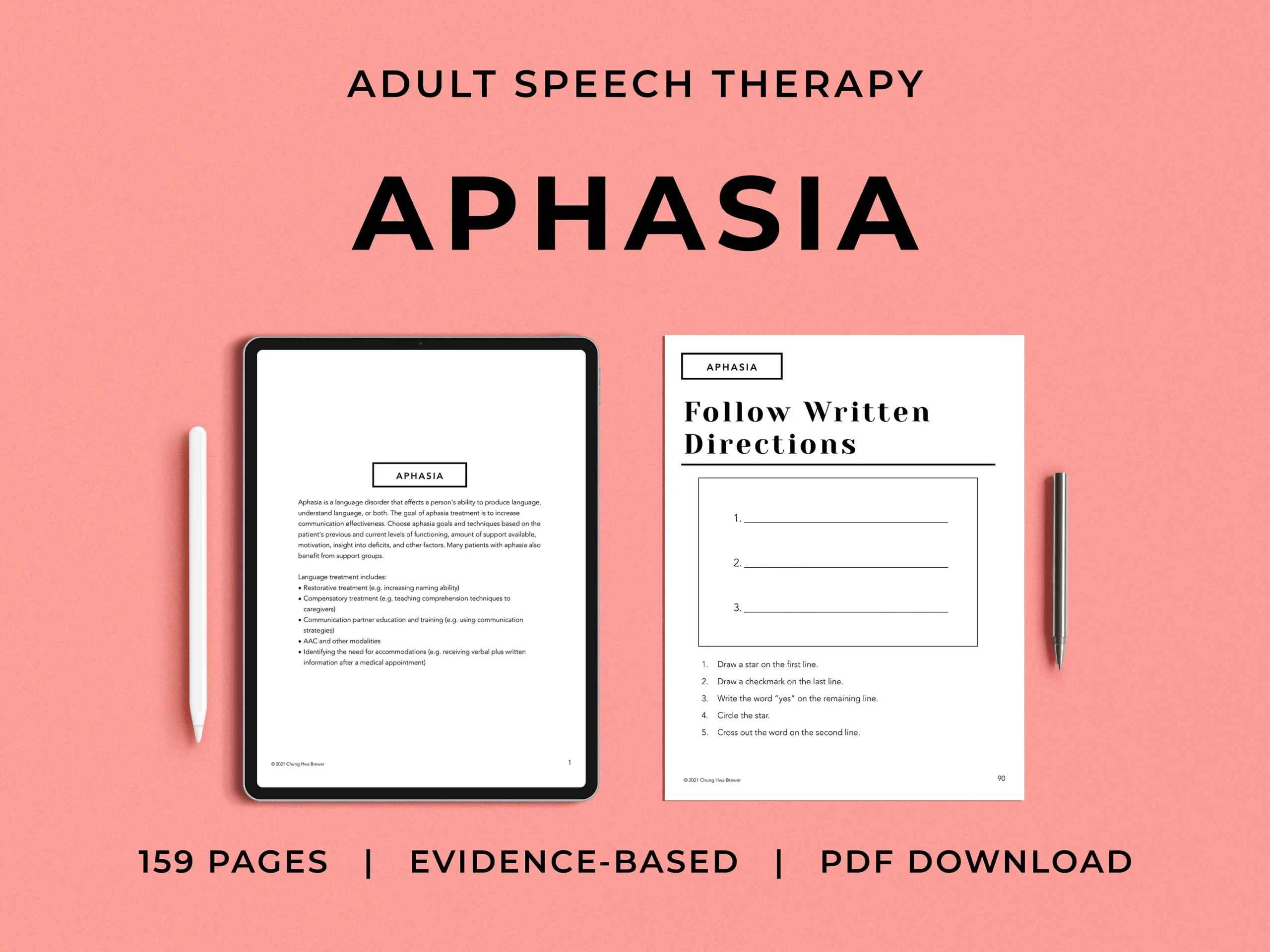 Aphasia Pack PDF Patient Handouts Worksheets Resources Stroke CVA Medical SLP Speech Therapy Treatment Receptive Expressive Talking Etsy Denmark