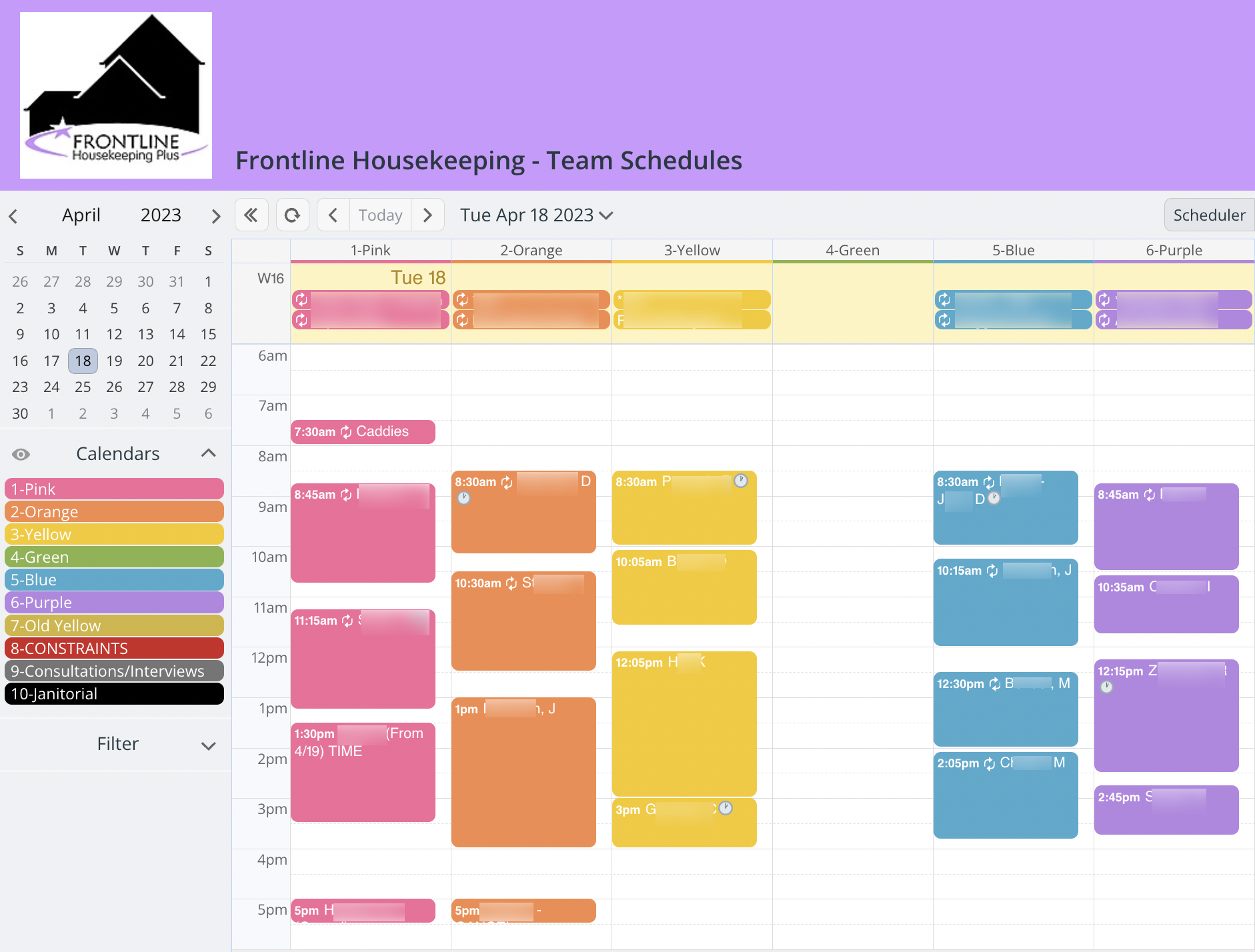 Printable Color Coded Calendar