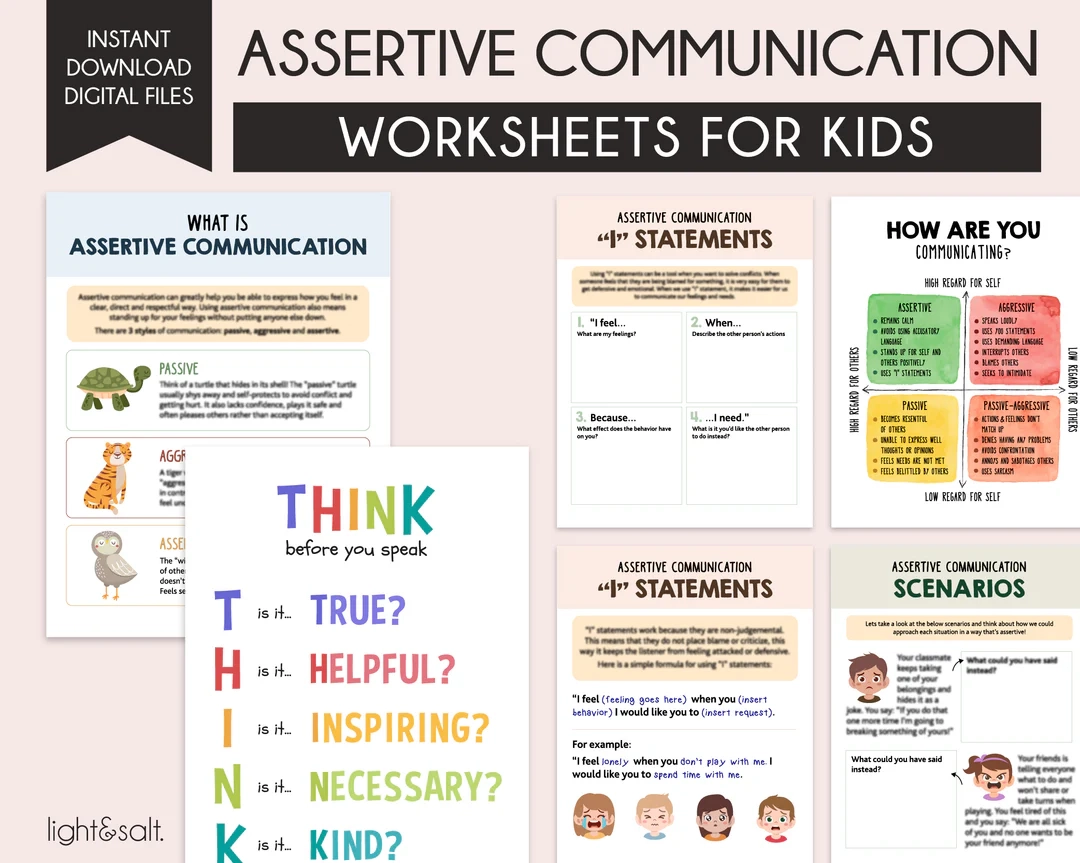 Printable Assertive Communication Worksheet