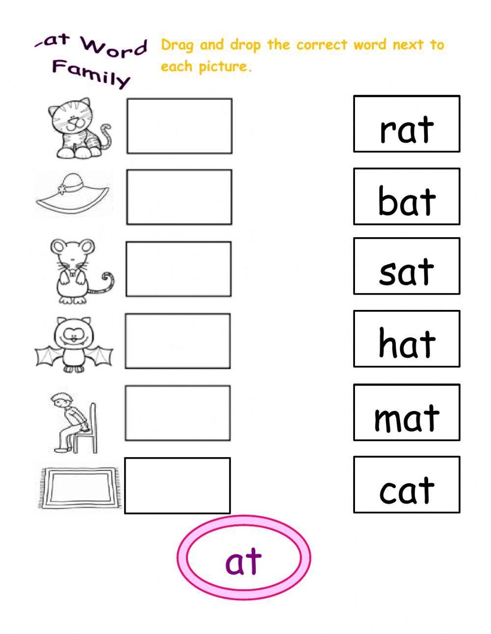 Printable At Words Worksheet