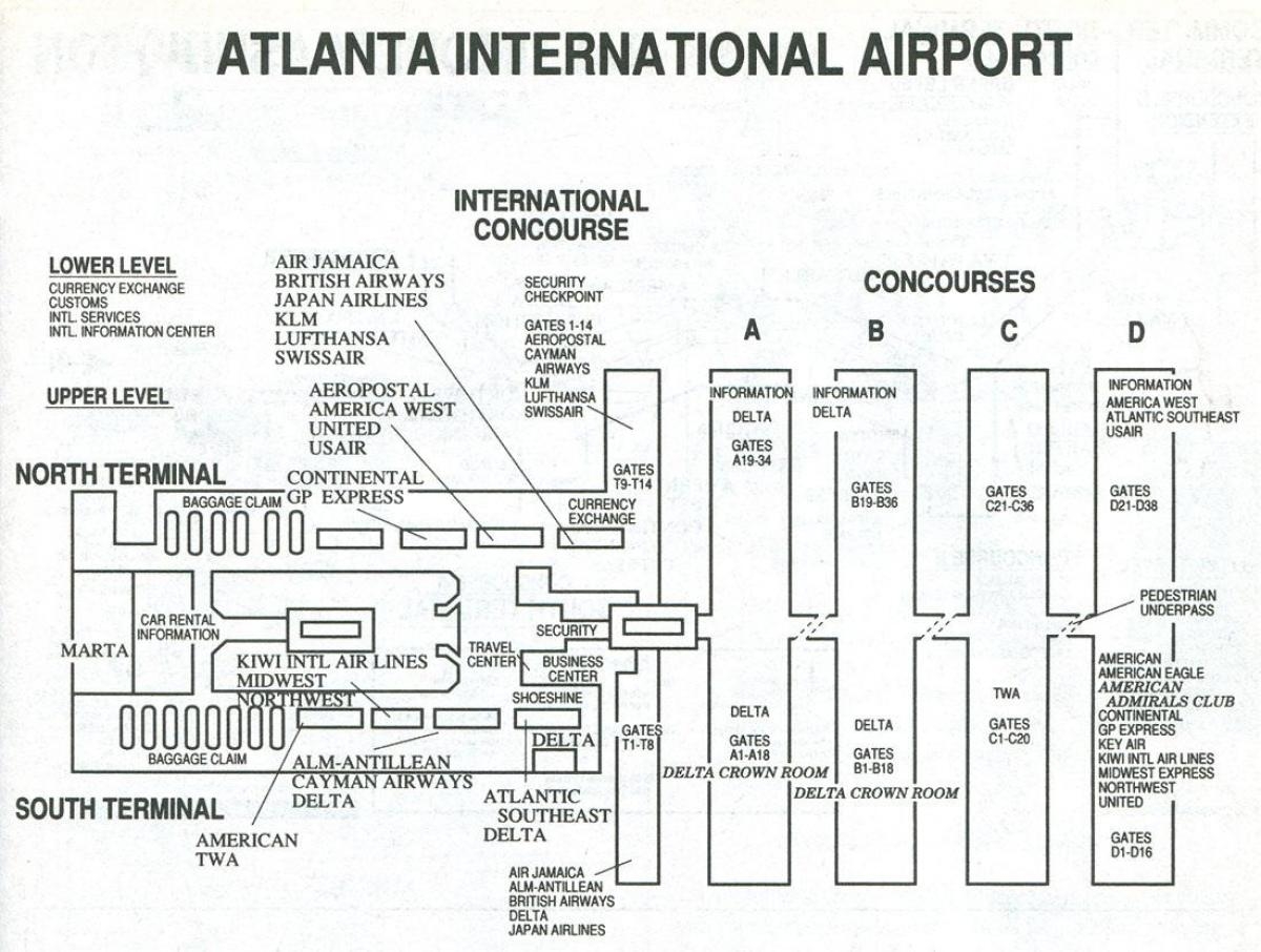 Atlanta Airport Map Printable