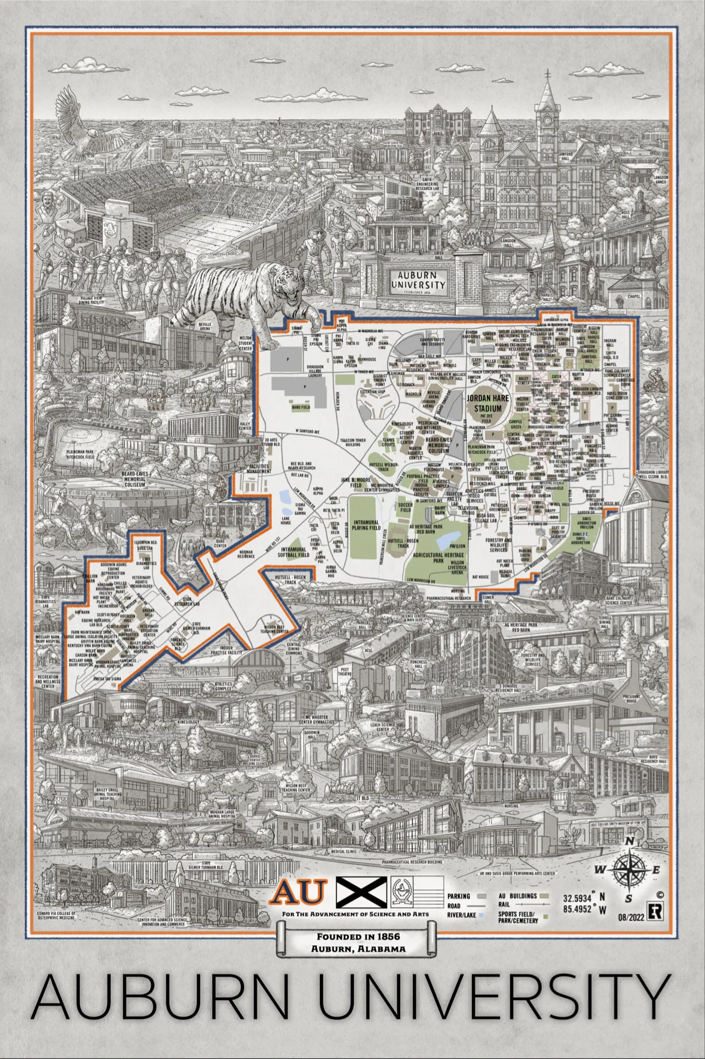 Auburn University Campus Map Printable