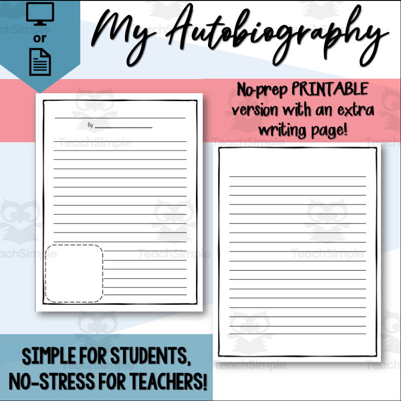 Autobiography Writing Introduction Popular PowerPoint And Workbook