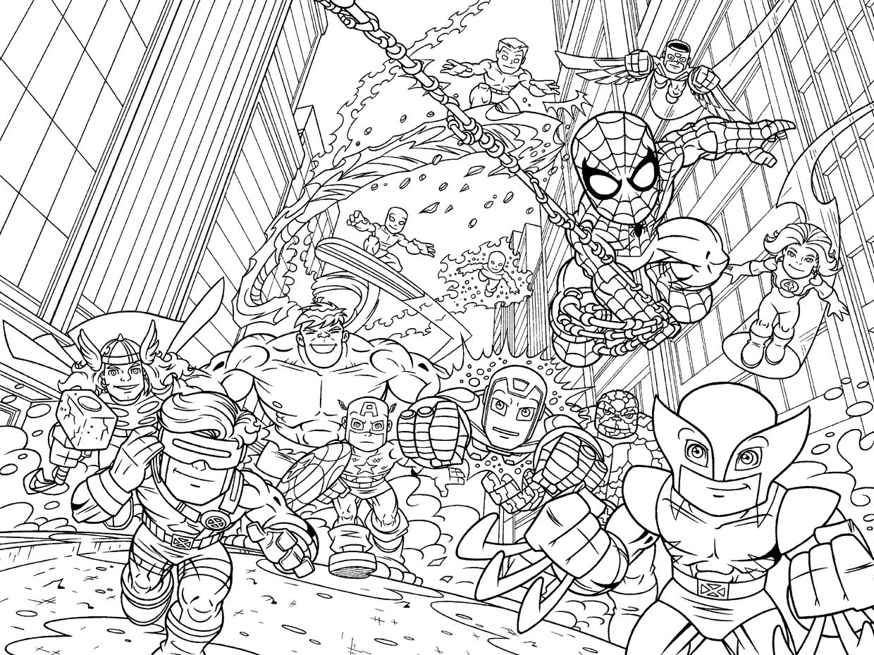 Marvel Printable Coloring Sheets