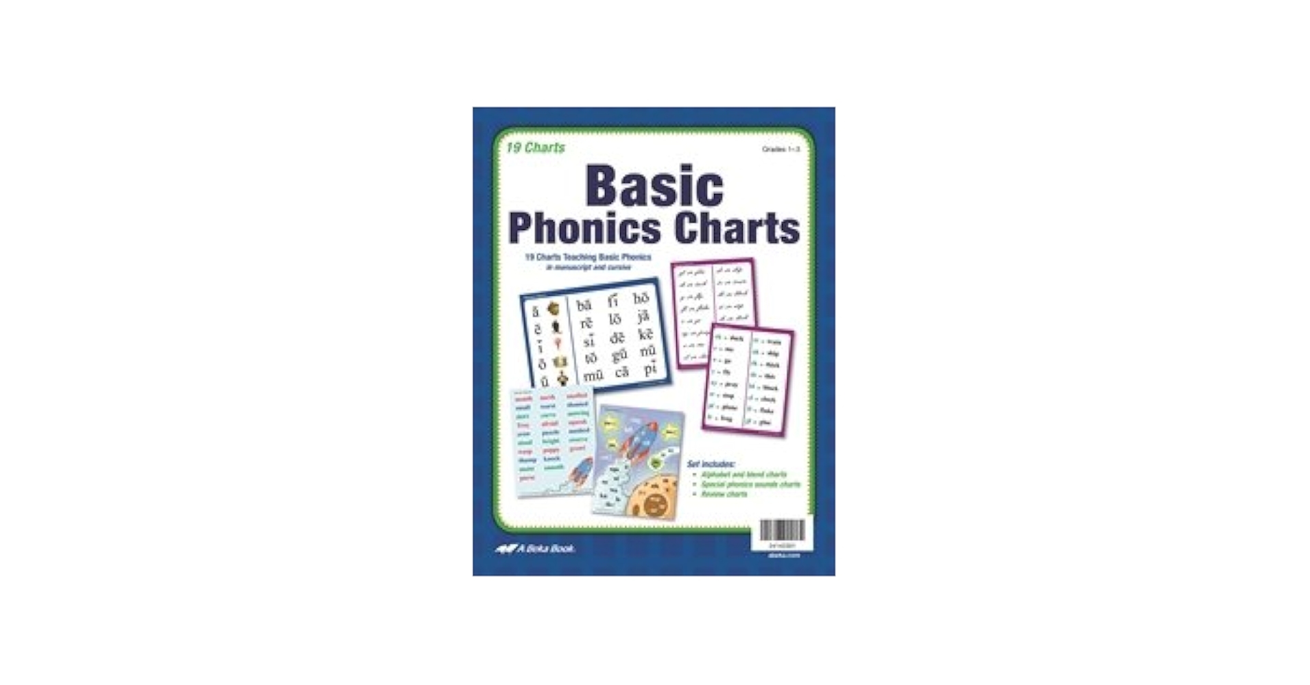 Basic Phonics Charts Abeka 1st 2nd And 3rd Grade 1 2 And 3 Phonics Reading Program Visual Aid Abeka Amazon Books
