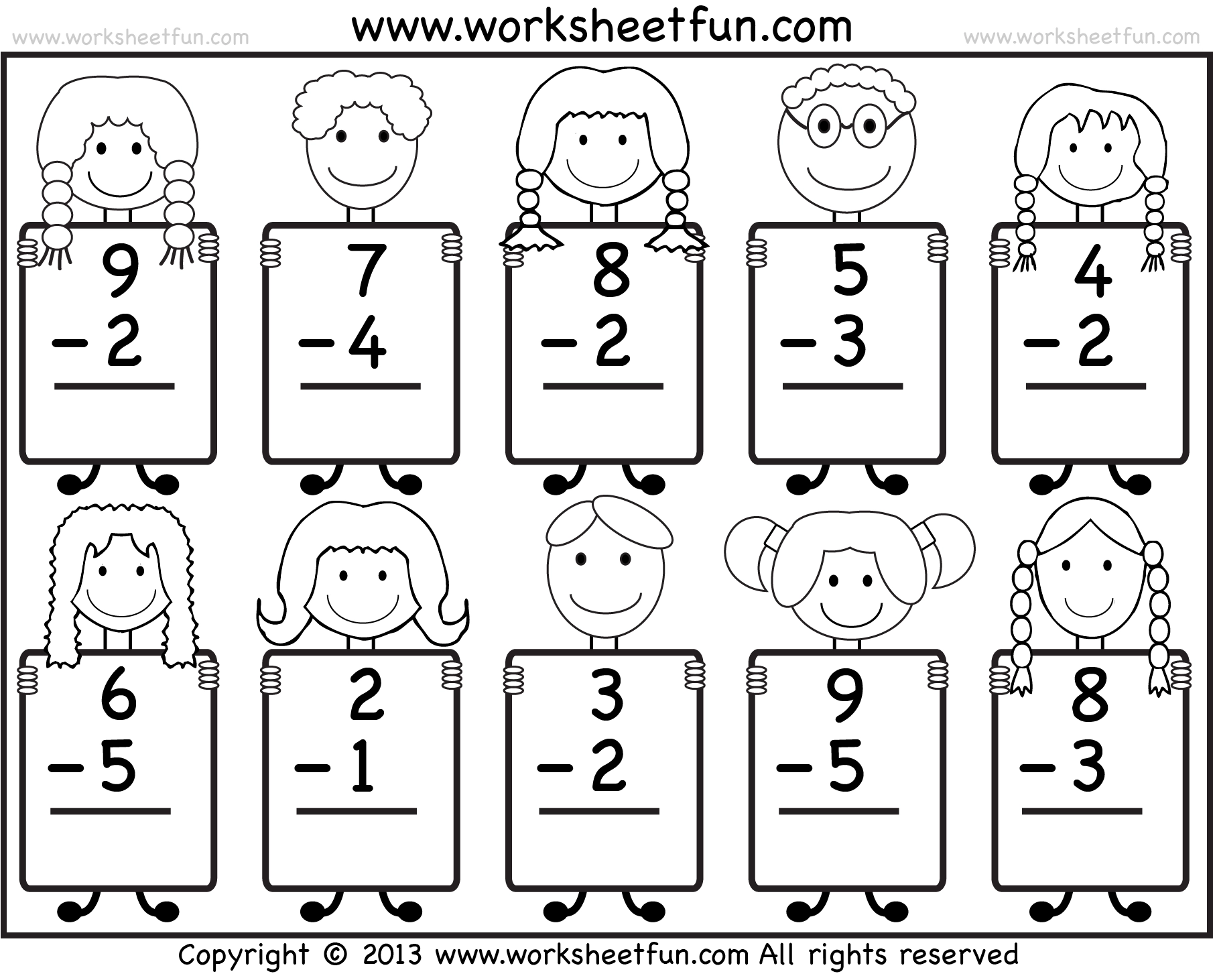 Kindergarten Subtraction Printable Worksheets Kindergarten Subtraction Printable Worksheets