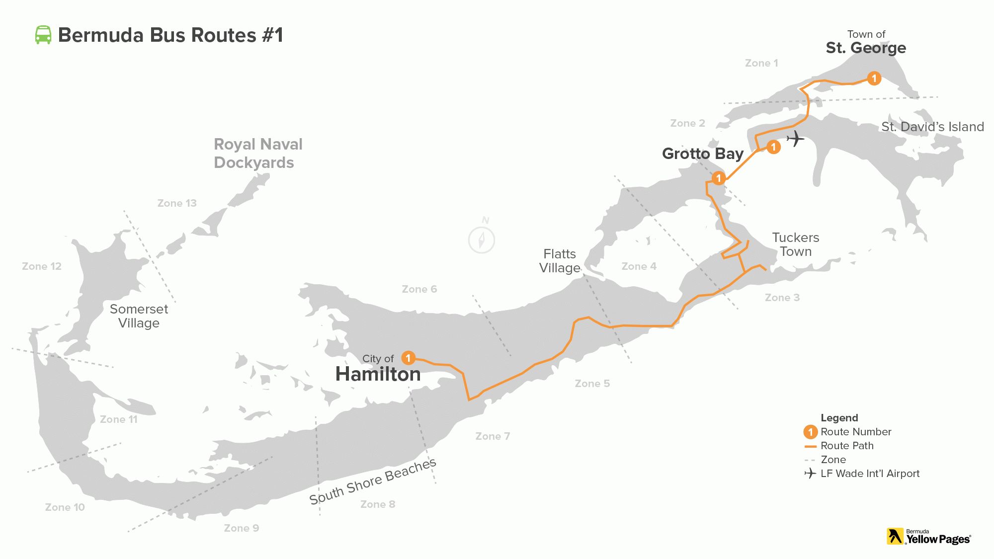 Printable Bermuda Bus Map