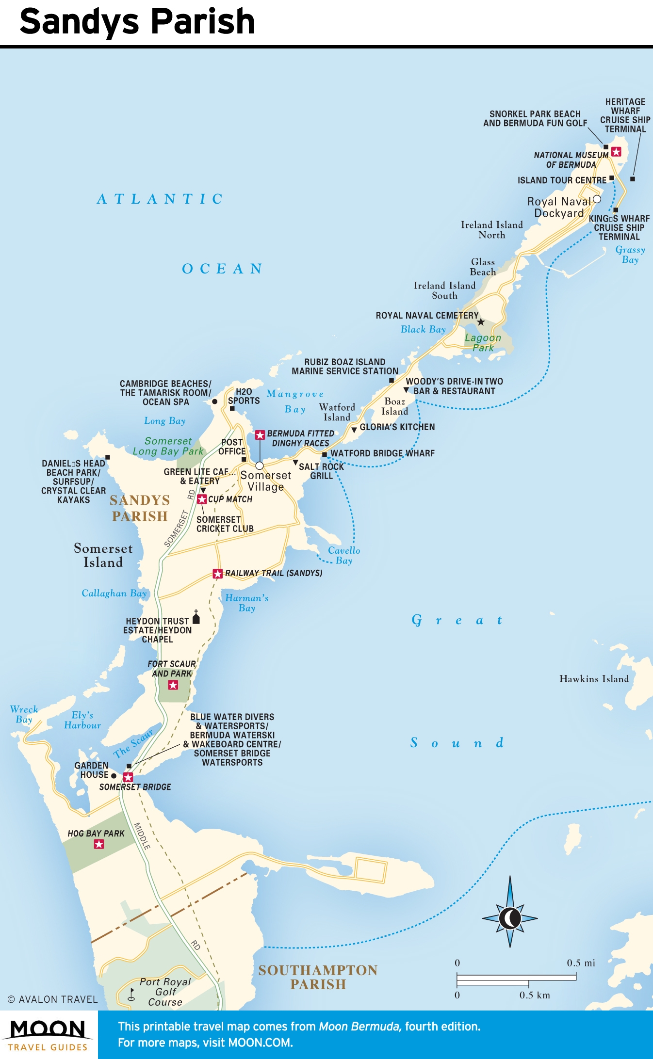 Printable Bermuda Bus Map