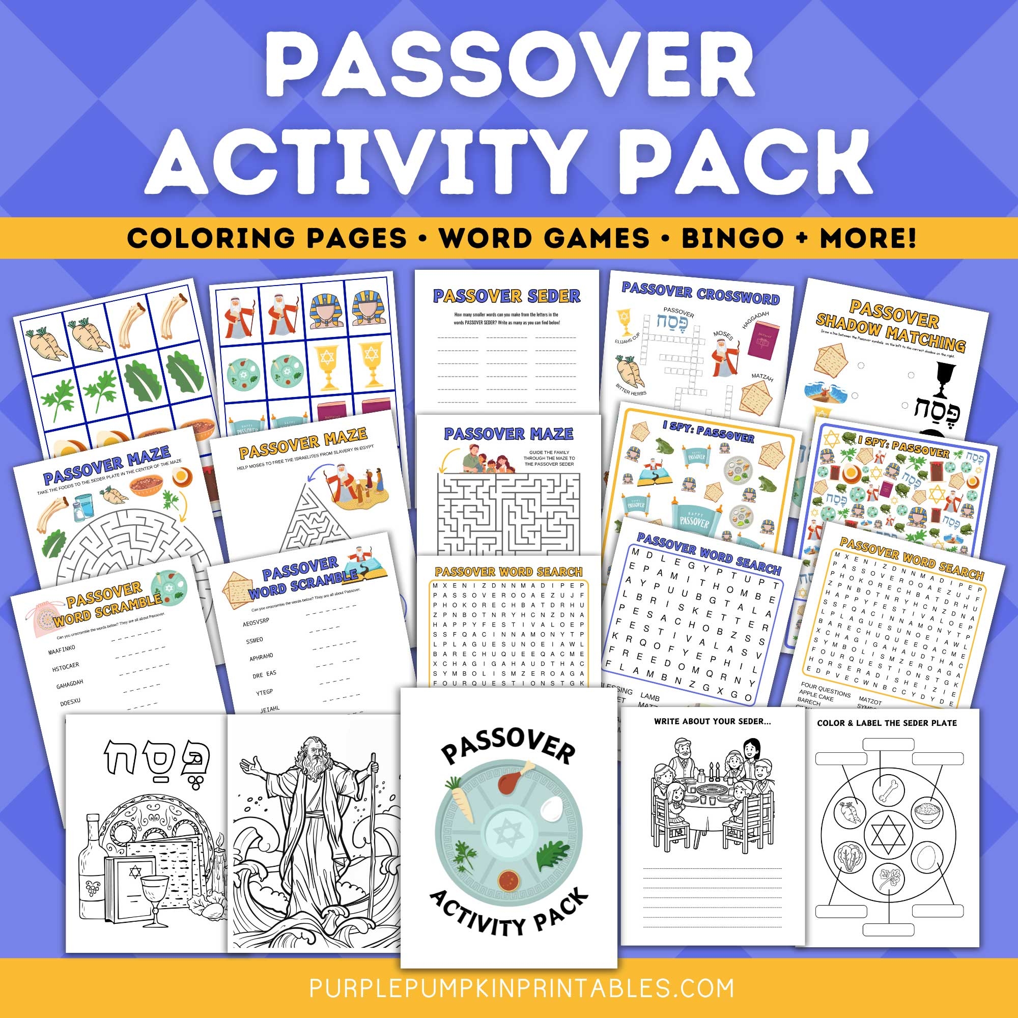 Best Printable Passover Activities Pack Puzzles Games Best Printable Passover Activities Pack Puzzles Games