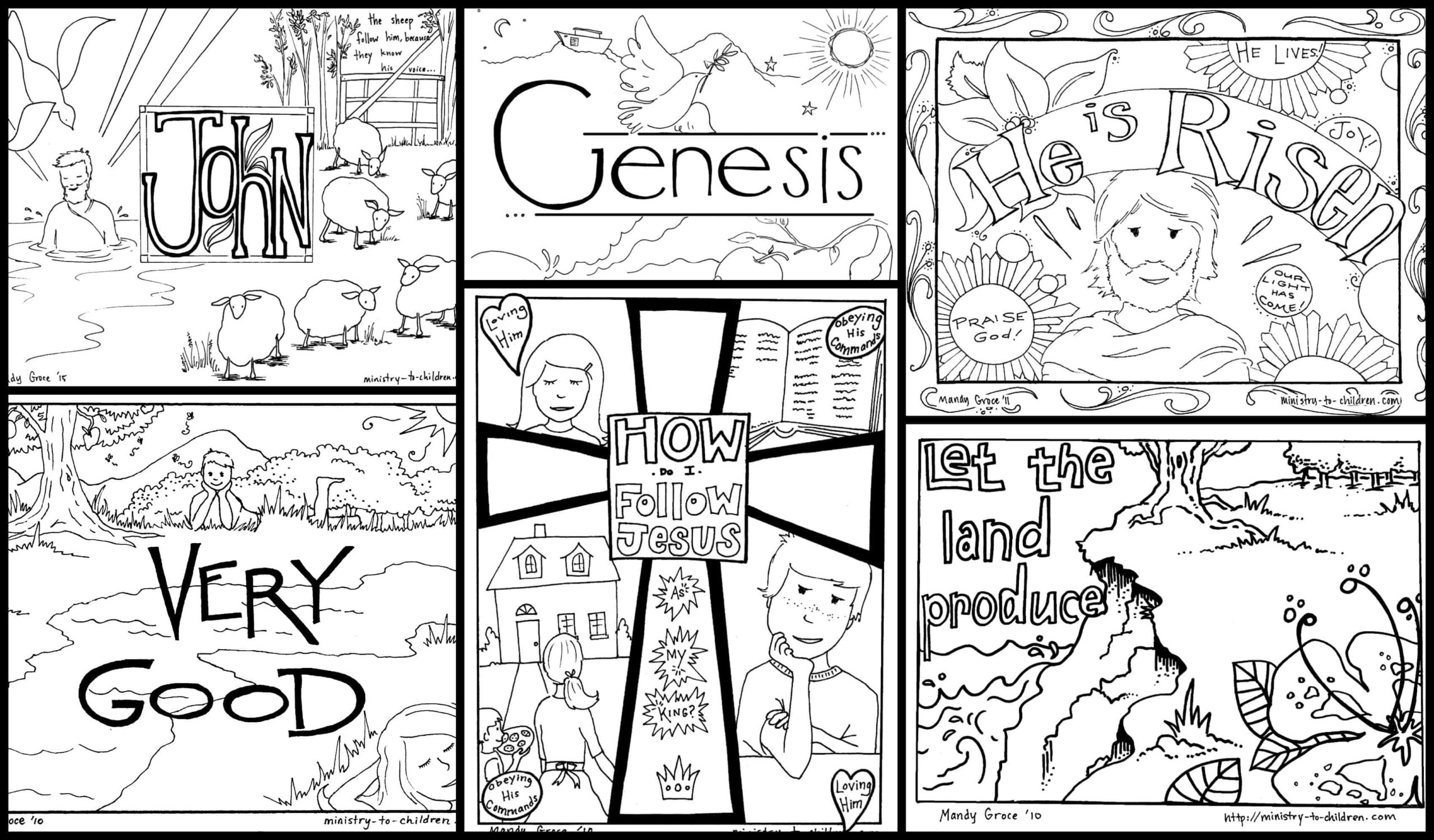 Bible Story Printable Coloring Sheets