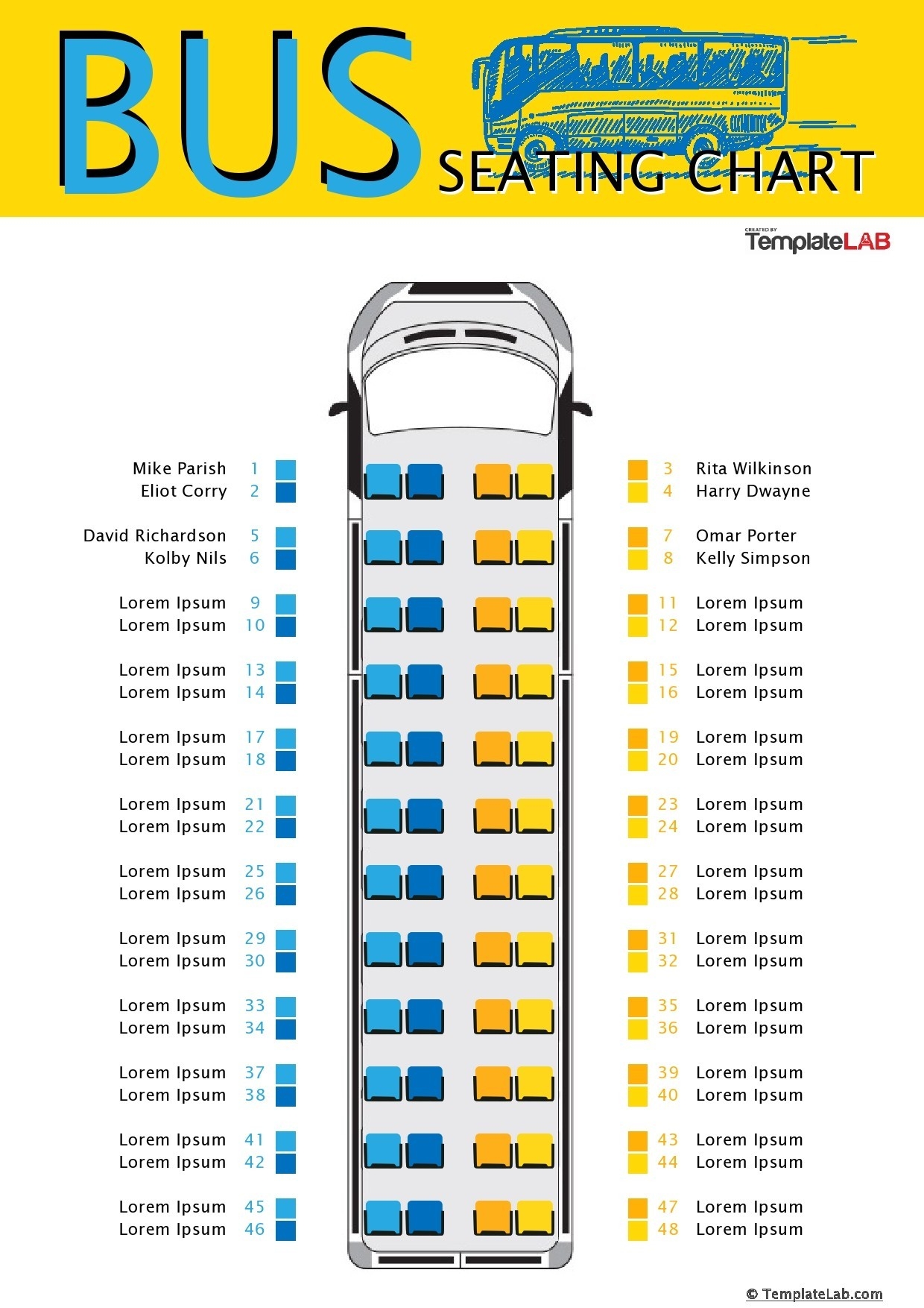 Big School Bus Printable School Bus Seating Chart Printable JD Bus Cutouts
