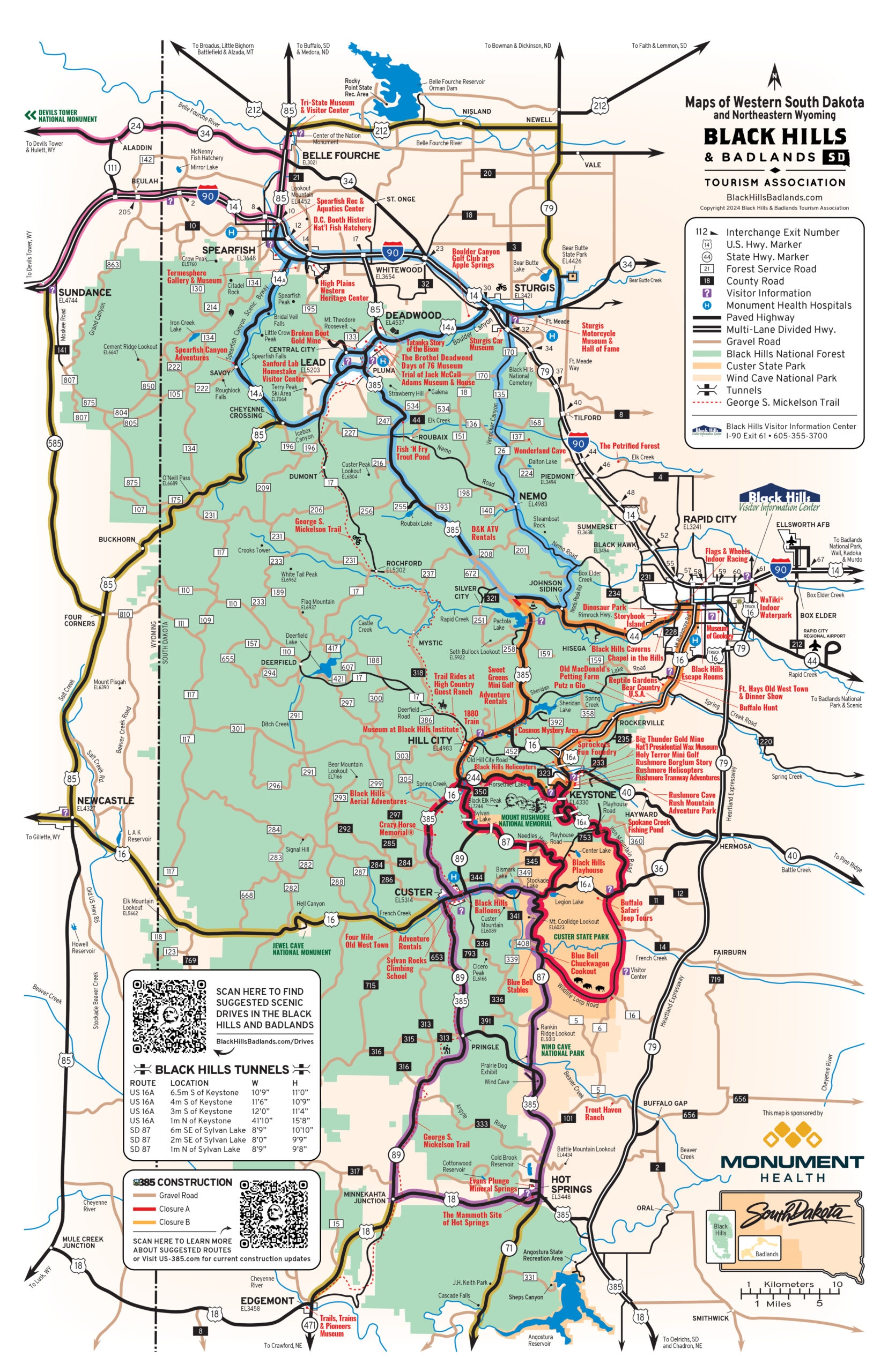 Printable Map Of Black Hills Sd