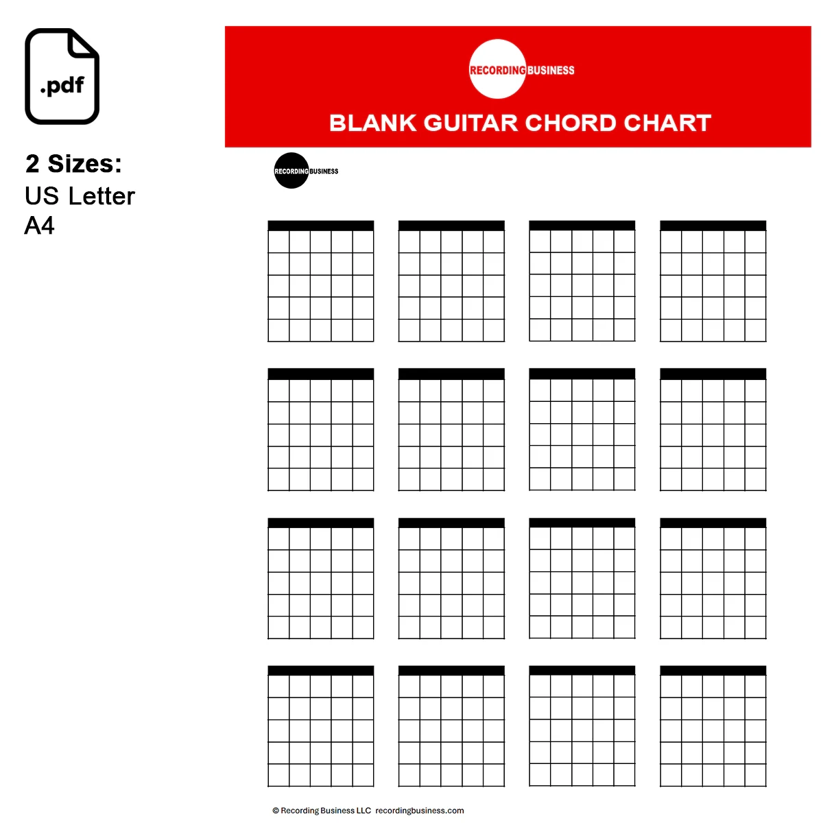 Printable Blank Chord Chart Pdf