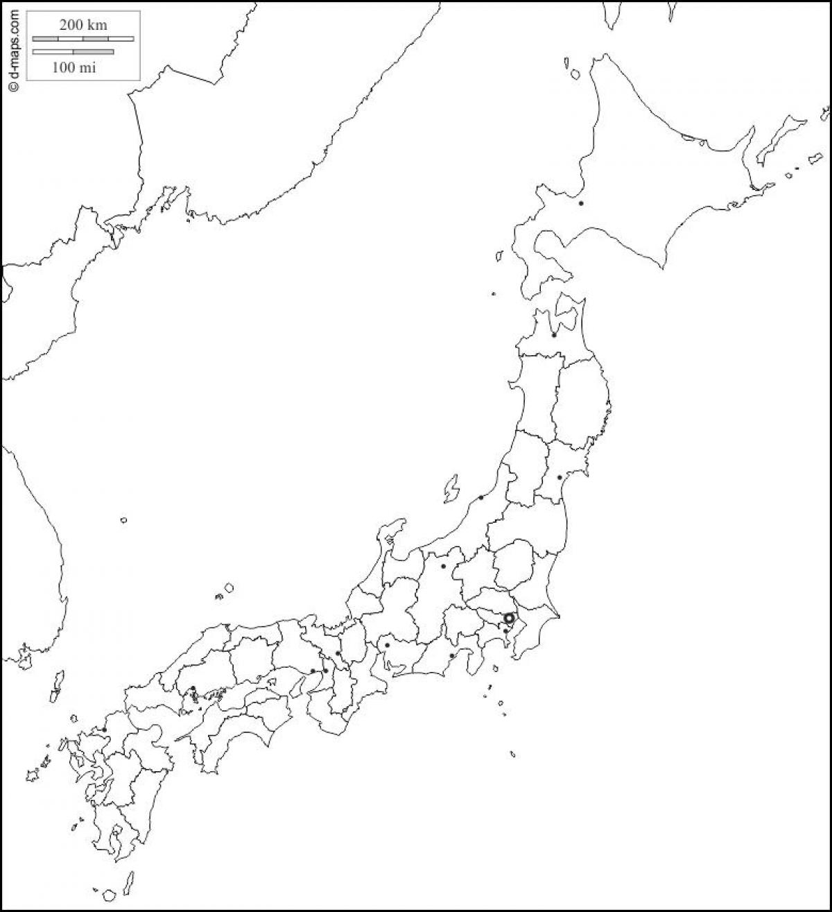 Blank Map Of Japan Outline Map And Vector Map Of Japan