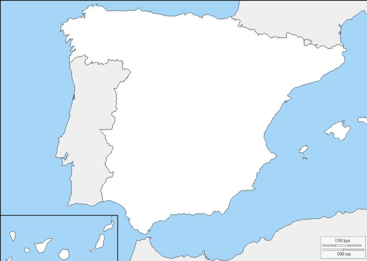 Blank Map Of Spain Printable