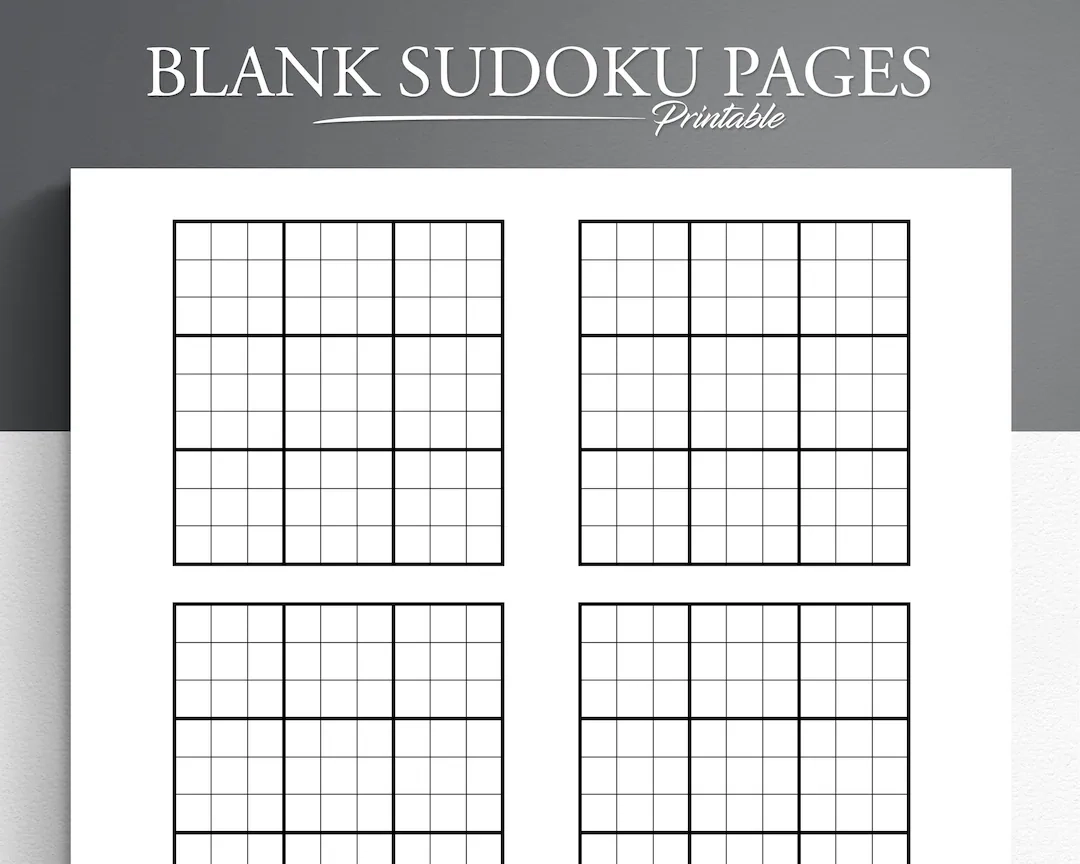 Blank Sudoku Pages Printable Blank Sudoku Sudoku Grid Sudoku Game Sheets Etsy UK Blank Sudoku Pages Printable Blank Sudoku Sudoku Grid Sudoku Game Sheets Etsy UK