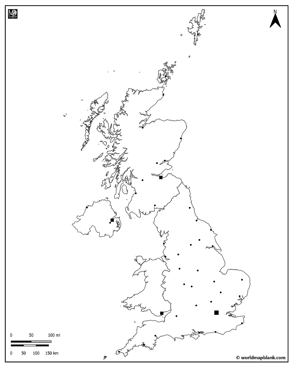Blank UK Map UK Map Outline PDF 
