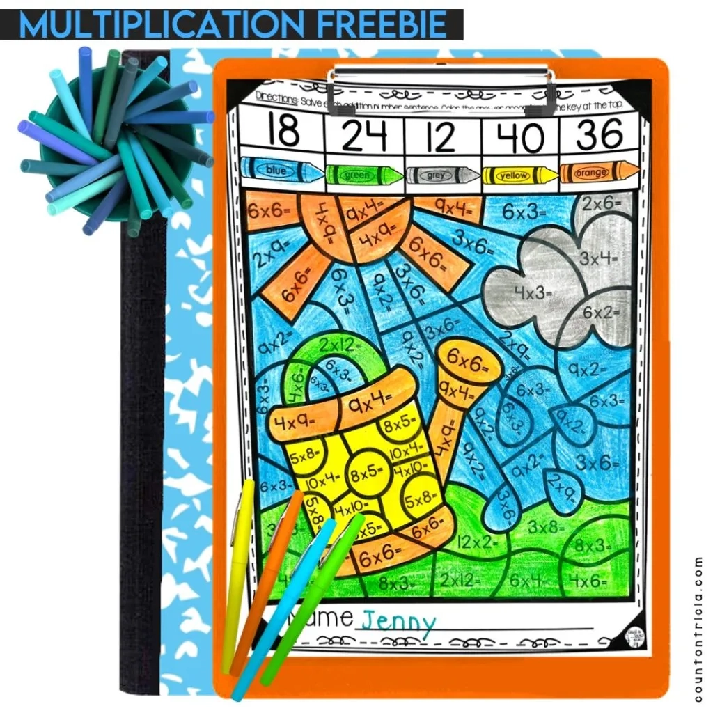 Free Printable Coloring Multiplication Worksheets